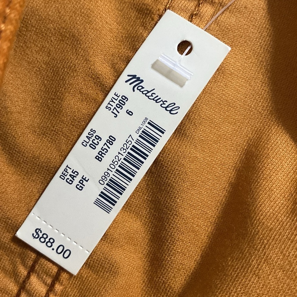 Madewell Velveteen A-Line Mini Skirt women Button-Front 6 Casual orange fall Y2K - Picture 7 of 9